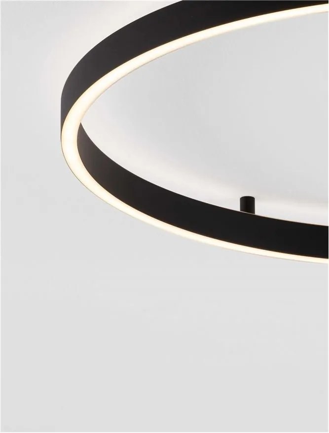Lustra LED aplicata design modern minimalist HEDRA D-60cm negru