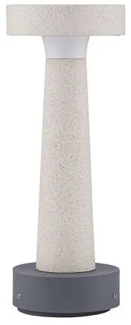 Stalp LED din ciment pentru exterior IP65 Cram White H-30cm