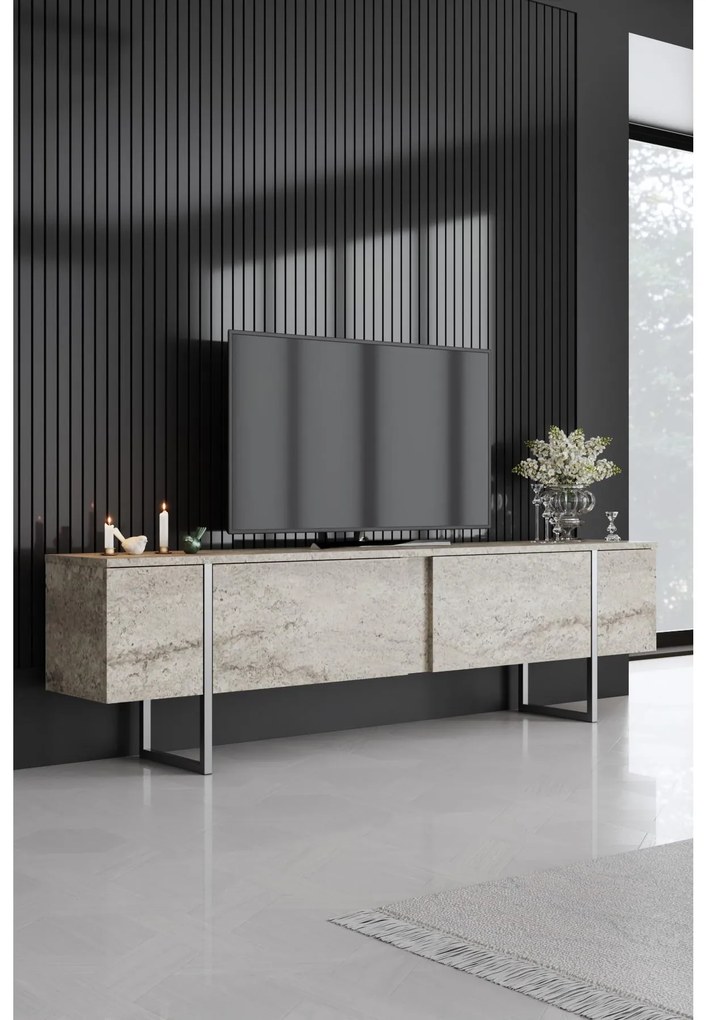 Mobilier living Luna set (Travertin + Argintiu) . 1102333