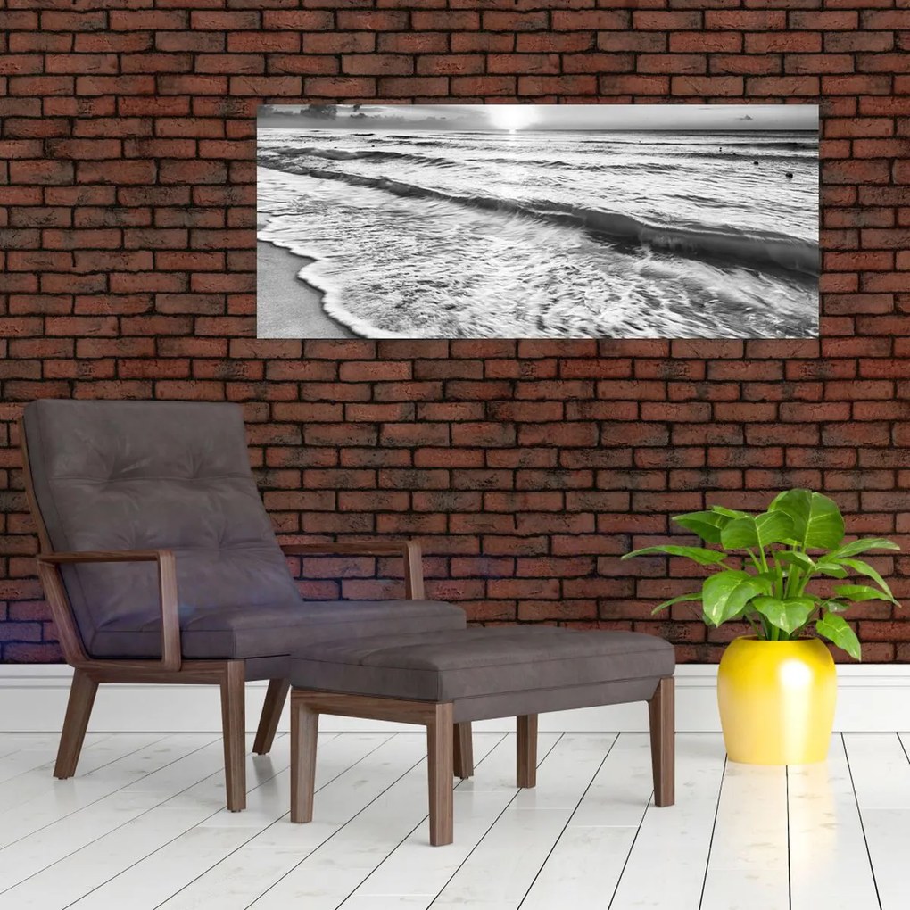 Tablou - Apus de soare pe malul mării (120x50 cm)