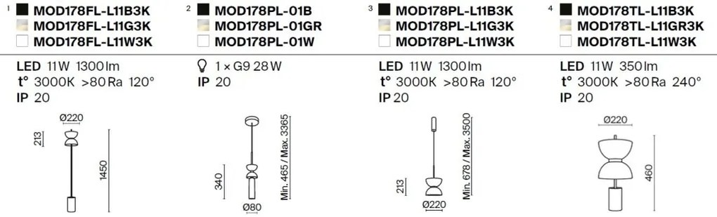 Lampadar LED design modern decorativ Kyoto