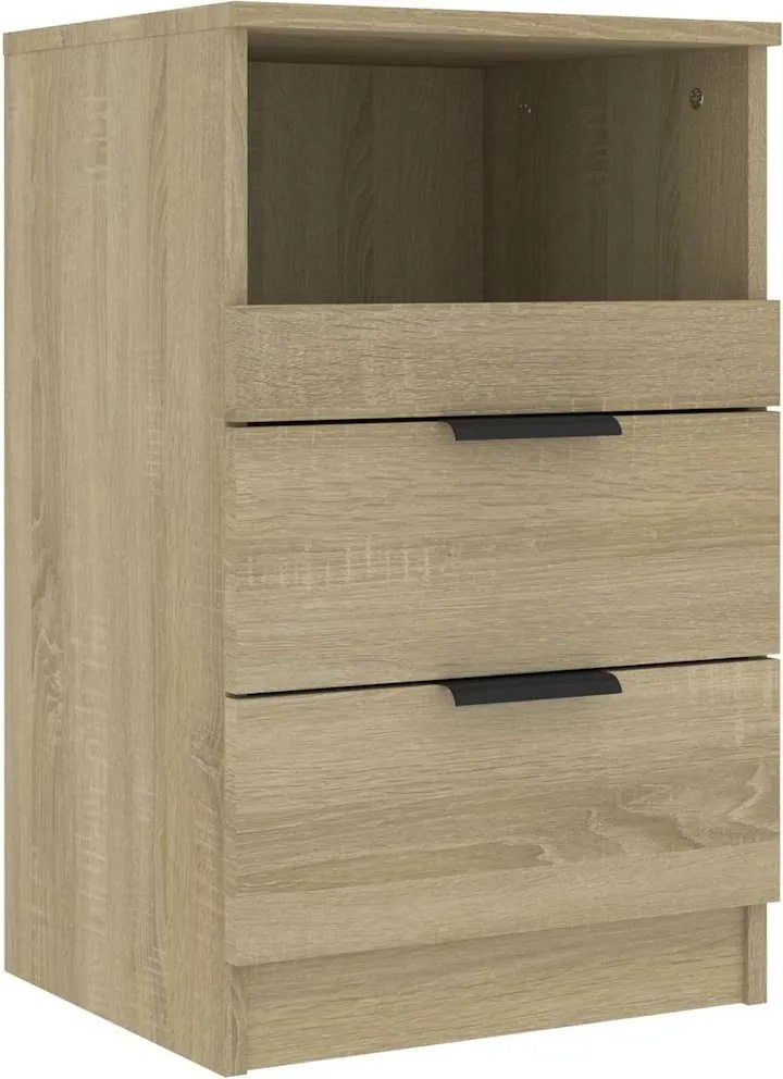 vidaXL Noptieră, stejar sonoma, lemn prelucrat