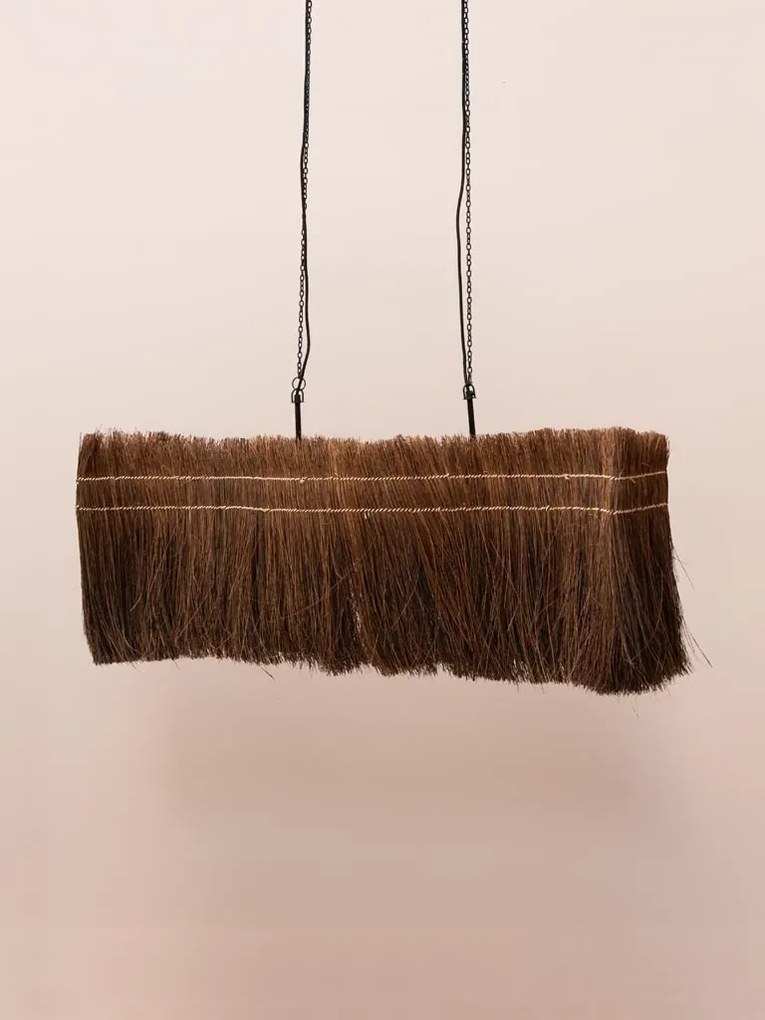Lustra din metal si fibra de palmier, "Natural Wave"