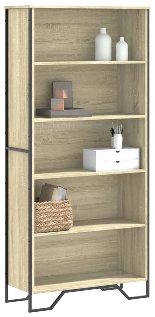 vidaXL Bibliotecă, stejar sonoma, 80x31x169 cm, lemn prelucrat