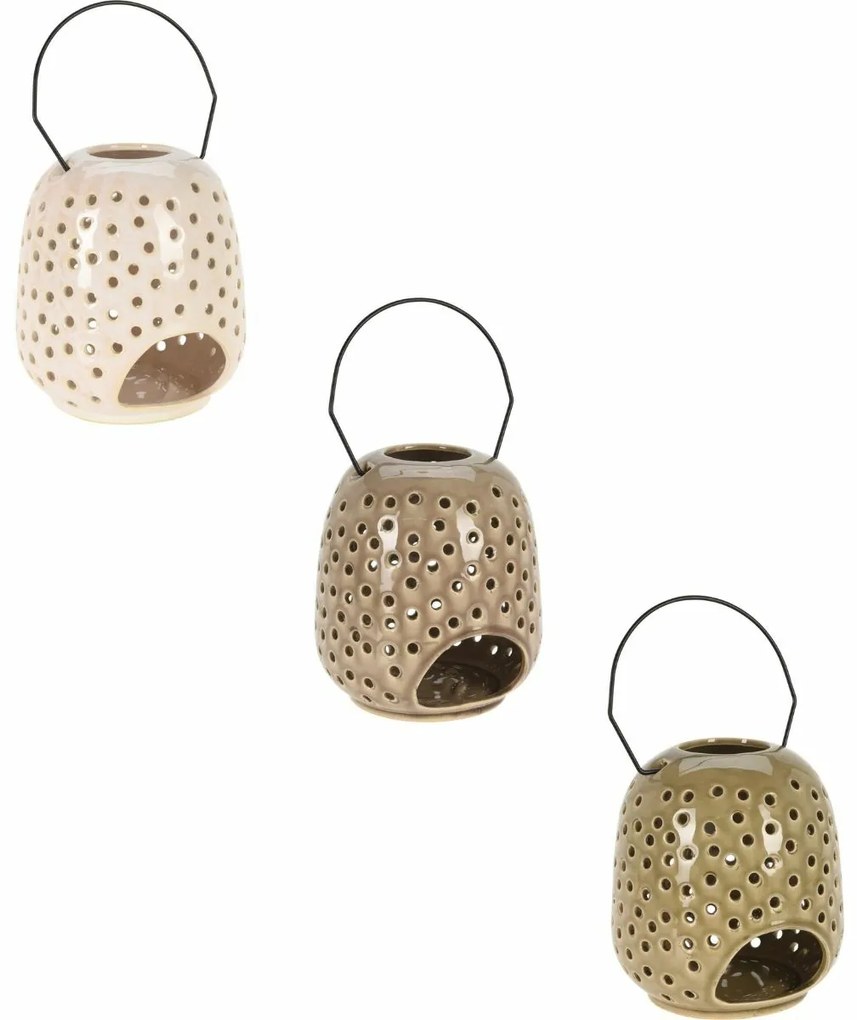 Felinar ceramic Dots crem, 15 x 23 cm