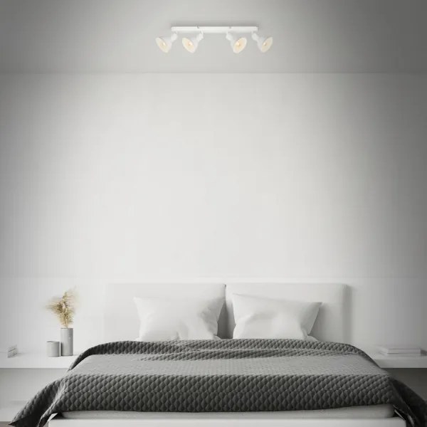 Spot Brilo RETRO 4xE14/25W/230V alb