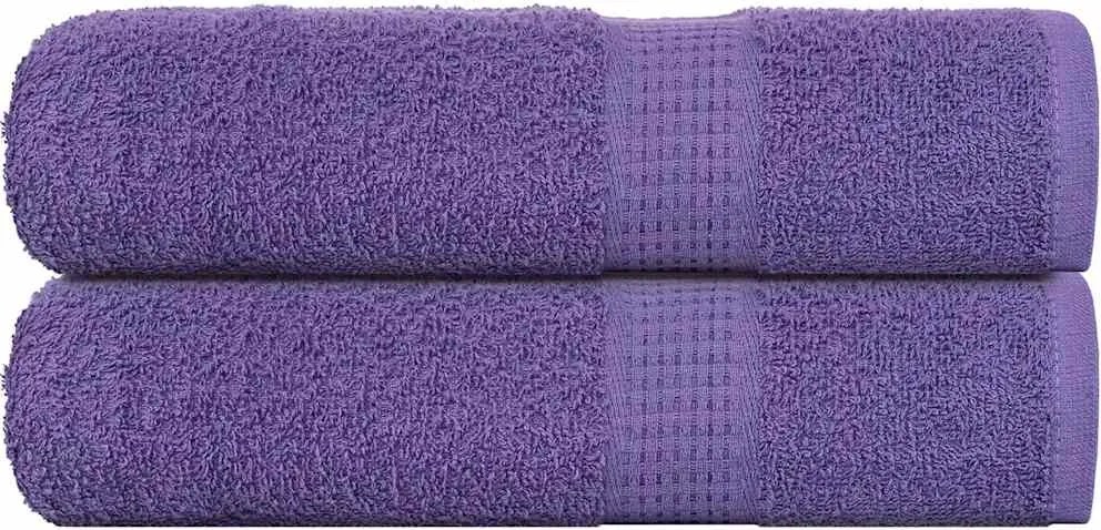vidaXL Prosoape de duș, FROGN, 2 buc., violet, 70x140 cm, 360 g/m²