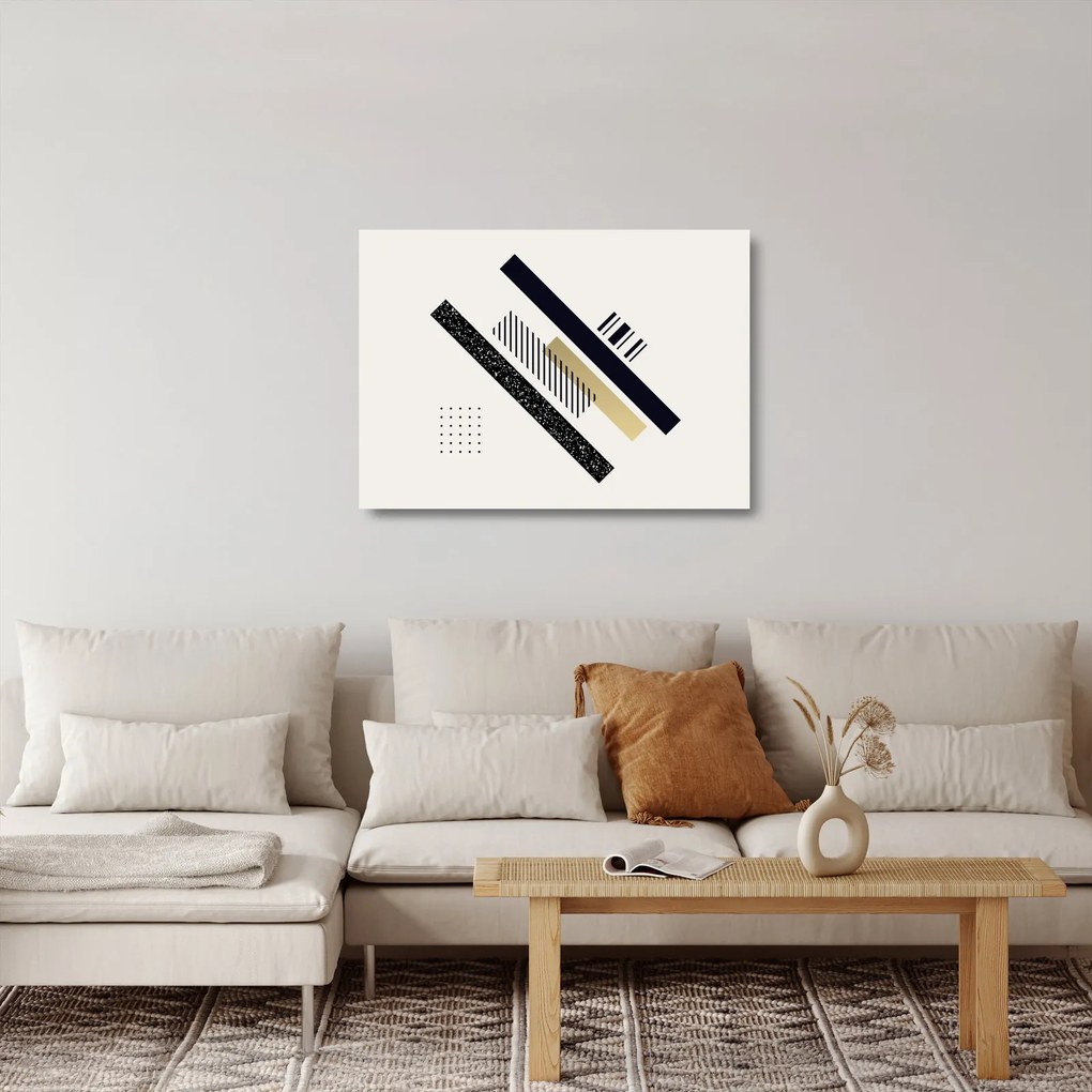 Tablou pe sticlă - Forme geometrice N⁰5 (70x50 cm)