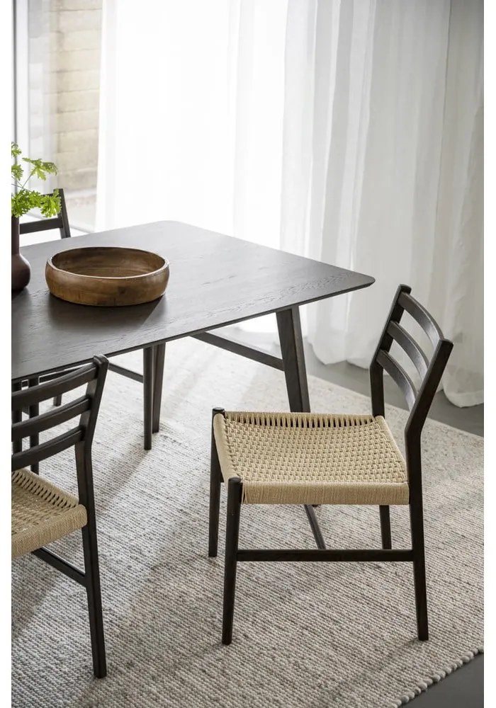 Scaune de dining natural /maro închis 2 buc. Harlan – Rowico