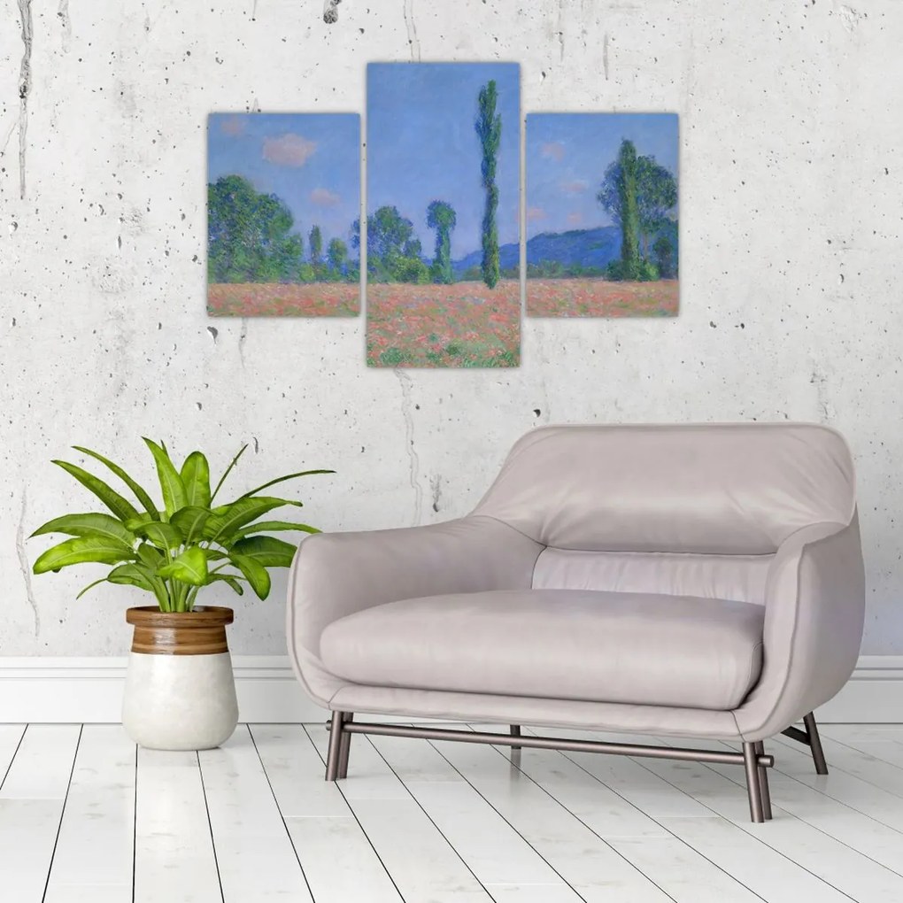 Tablou - Claude Monet, Poppy Field (Giverny), reproducere (90x60 cm)