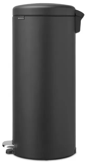 Cos cu pedala Brabantia NewIcon 649753, 30 L, Inchidere lina, Baza antiderapanta, Finisaj satinat, Gri inchis