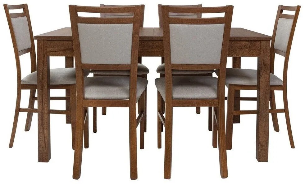 Set de mese Boston BA11477x80x140cm, Numărul de locuri: 6, Unghiular