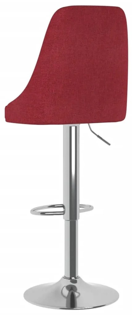 Scaune de bar, 2 buc., rosu vin, material textil 2, Bordo