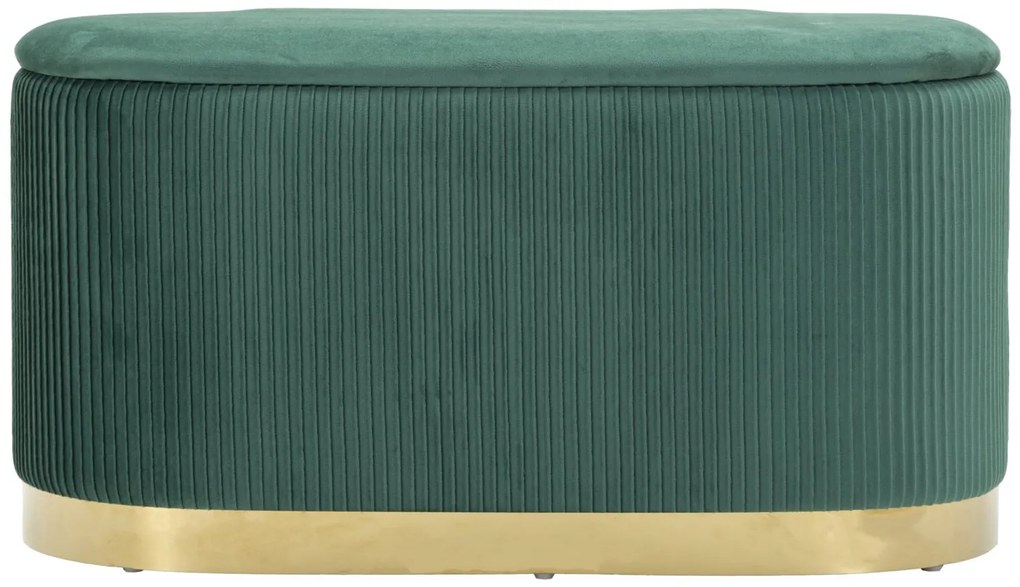 Mauro Ferretti Banca Cu Depozitare Și Taburet Shopy Green Set 3 Bucăți Cm 80X37X42-29X33 | Aosom Romania