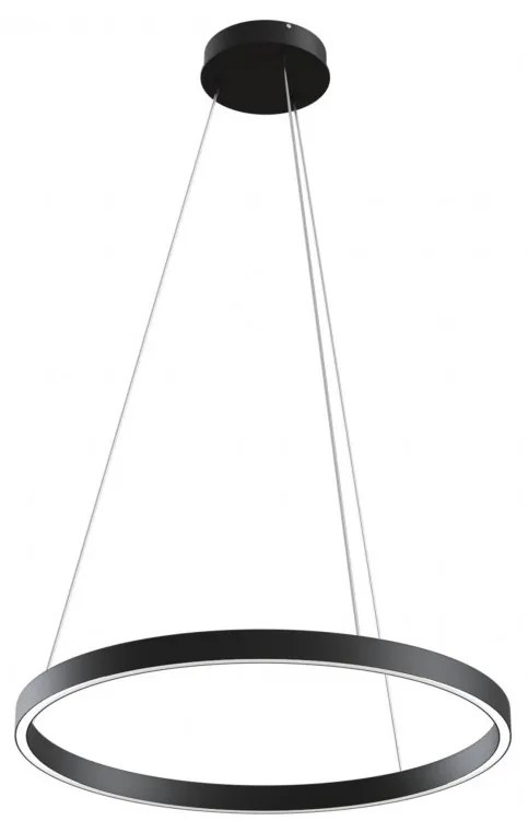 Lustra suspendata LED design tehnic, diametru:60cm, Rim negru MYMOD058PL-L32B4K