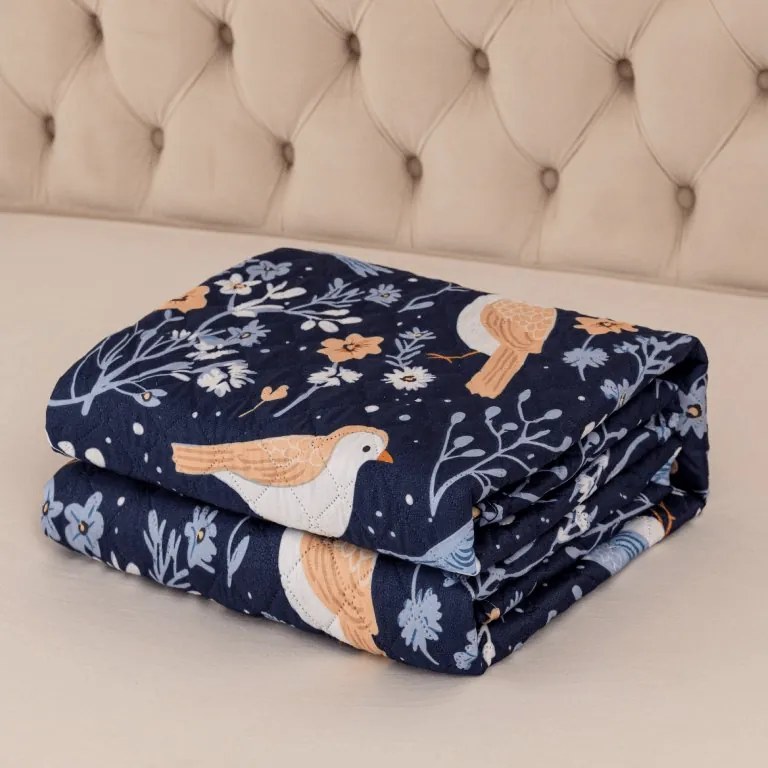 Cuvertura de pat DENIM BIRDS, albastru Dimensiune: 170 x 210 cm