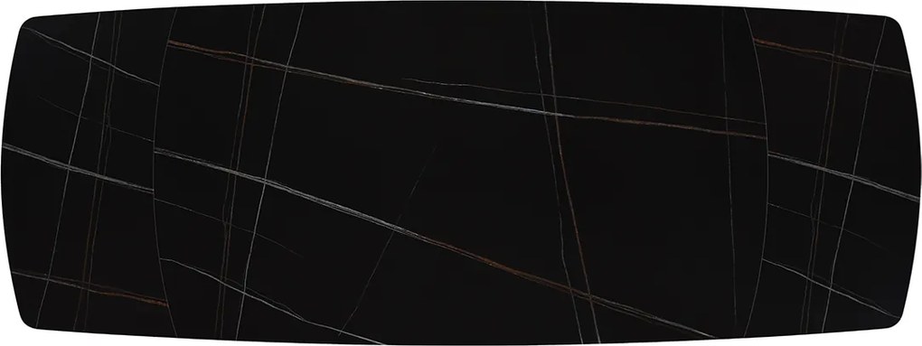 Masa ceramica extensibila Sahara Noir 140 x 90 x 75 cm