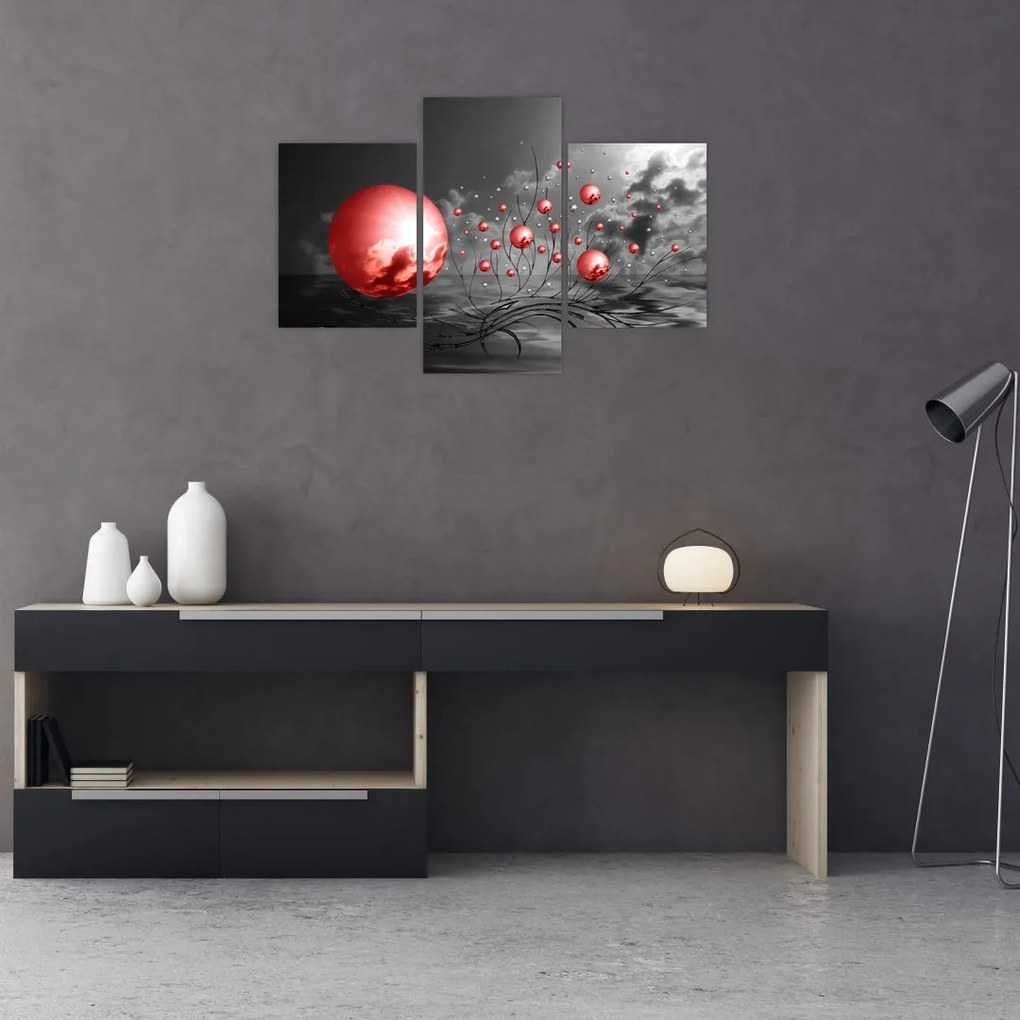 Tabloul bilelor roșii (90x60 cm)