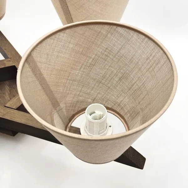 Lustră LED aplicată Brilagi ANTHONY 5xE14/40W/230V stejar nuc/bej