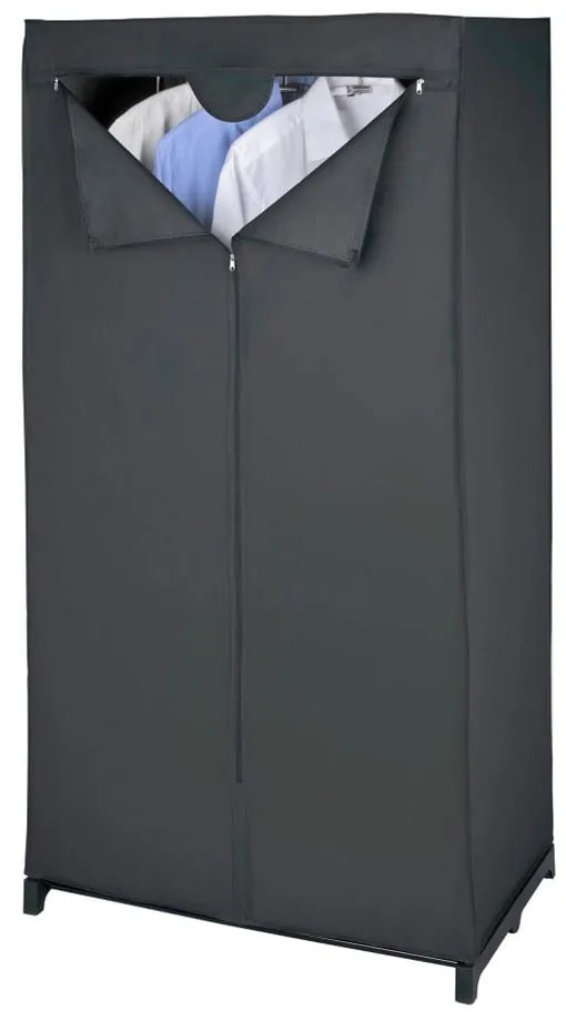 Șifonier negru din material textil 75x150 cm Deep – Wenko