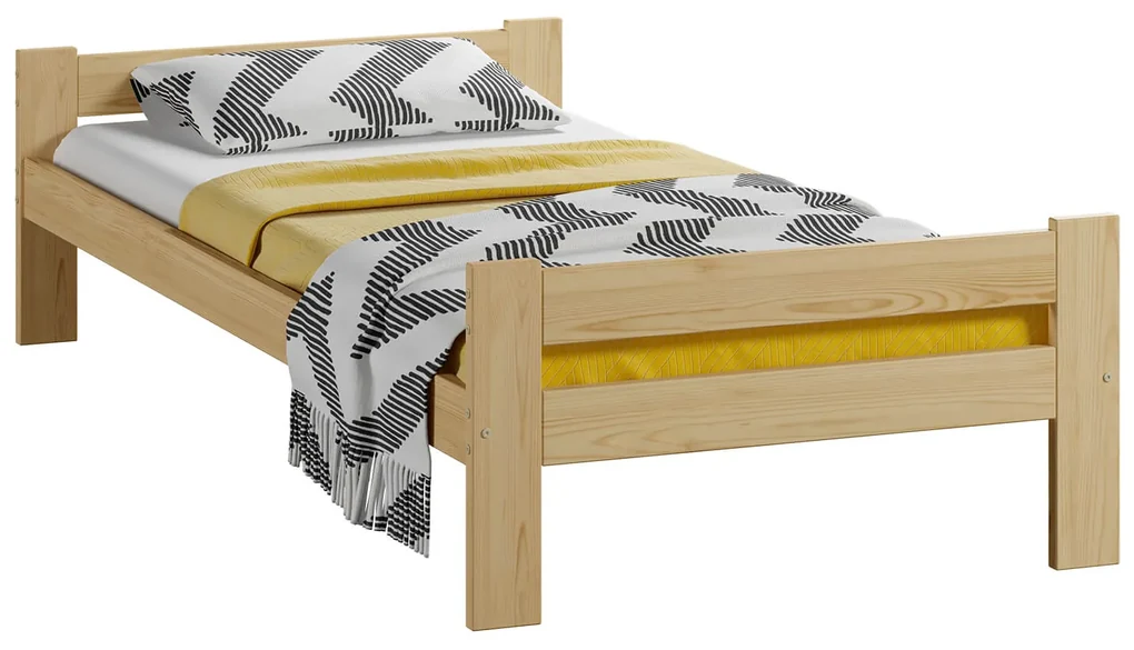 Pat din lemn 80x200 cu somieră Prima Eco PIN