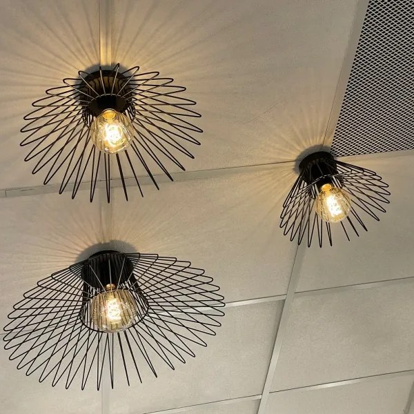 Plafonieră ONLI DUCCIO 1xE27/22W/230V d. 60 cm negru