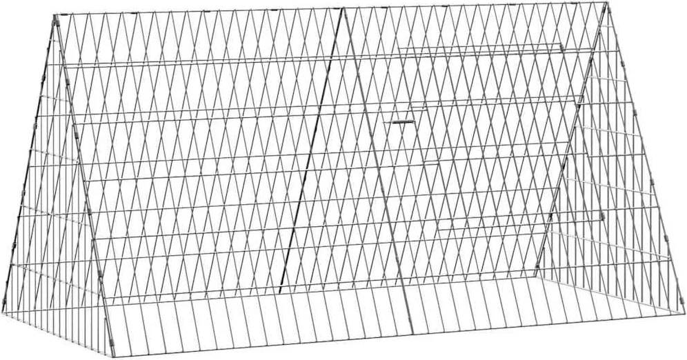vidaXL Cușcă pentru pui Argintiu 110 x 55 x 55 cm Oțel Galvanizat