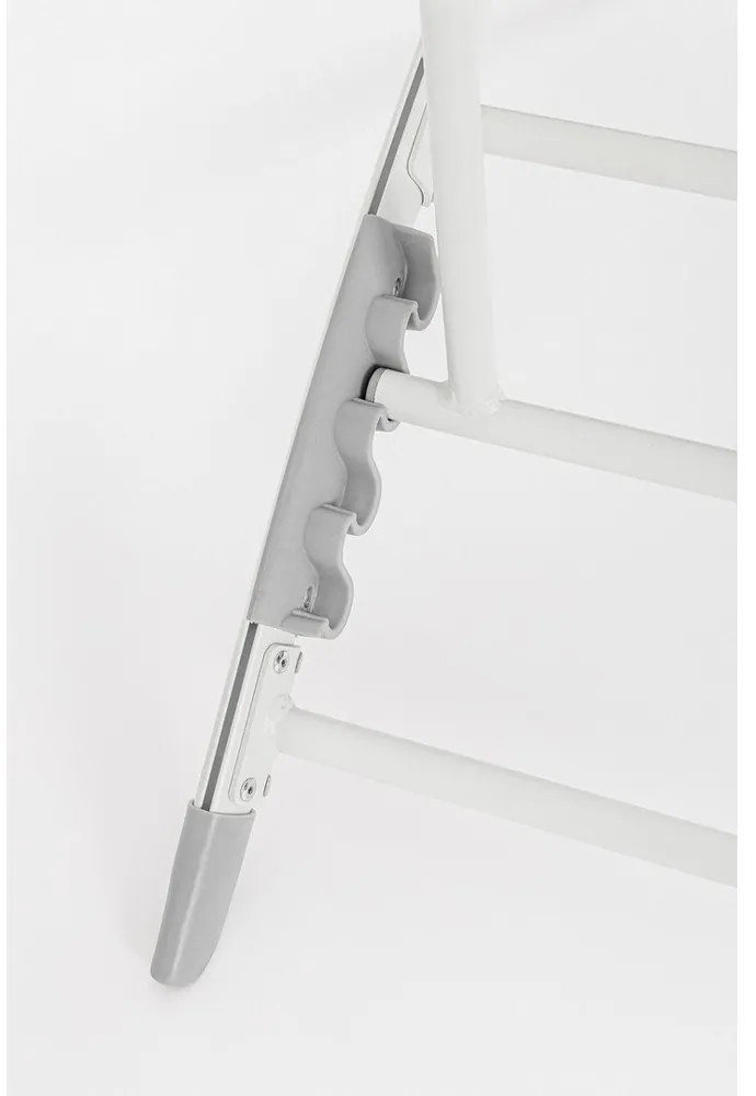 Șezlong de grădină alb din metal Taylor – Bizzotto