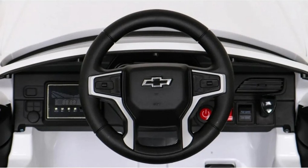 Masinuta Electrica cu acumulator pentru copii NOVOKIDS™ Chevrolet Tahoe SUV, Roti din Cauciuc EVA, Max 25 kg , Usi cu deschidere , 3 Viteze, Lungime