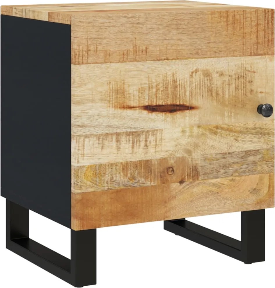 vidaXL Noptieră, 40x33x46 cm, lemn masiv de mango