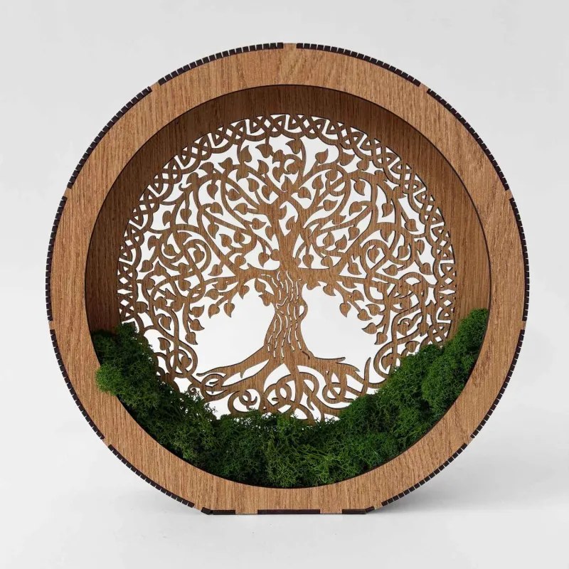 SENTOP | Lampă de masă Arborele Vieții cu mușchi | ZIVENA