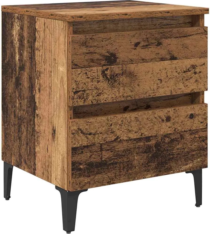vidaXL Dulap de noapte Lemn vechi 40 x 35 x 50 cm Lemn compozit
