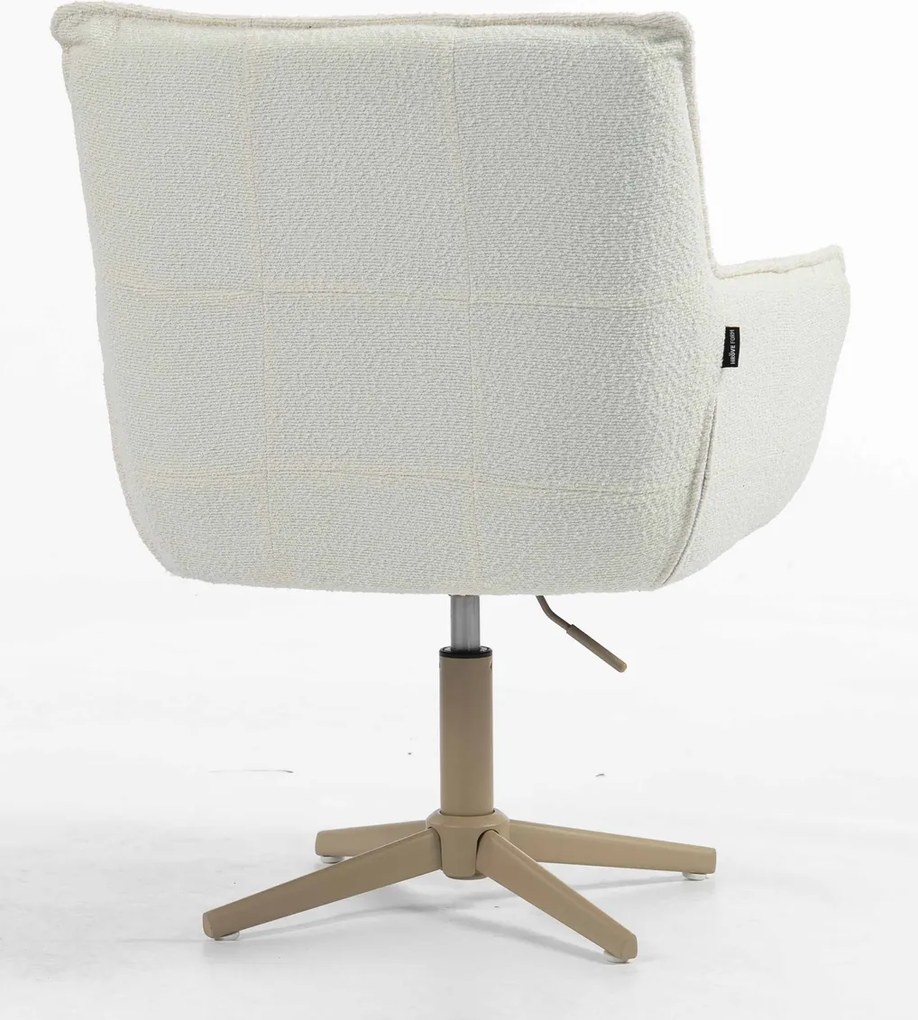 HR560CROSS Scaun Crem din Boucle cu Bază Crem