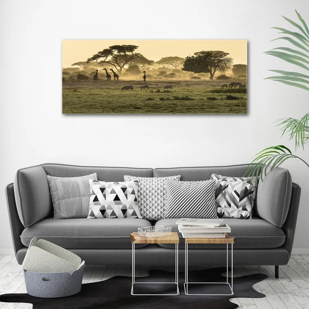 Tablou canvas Girafele pe savana