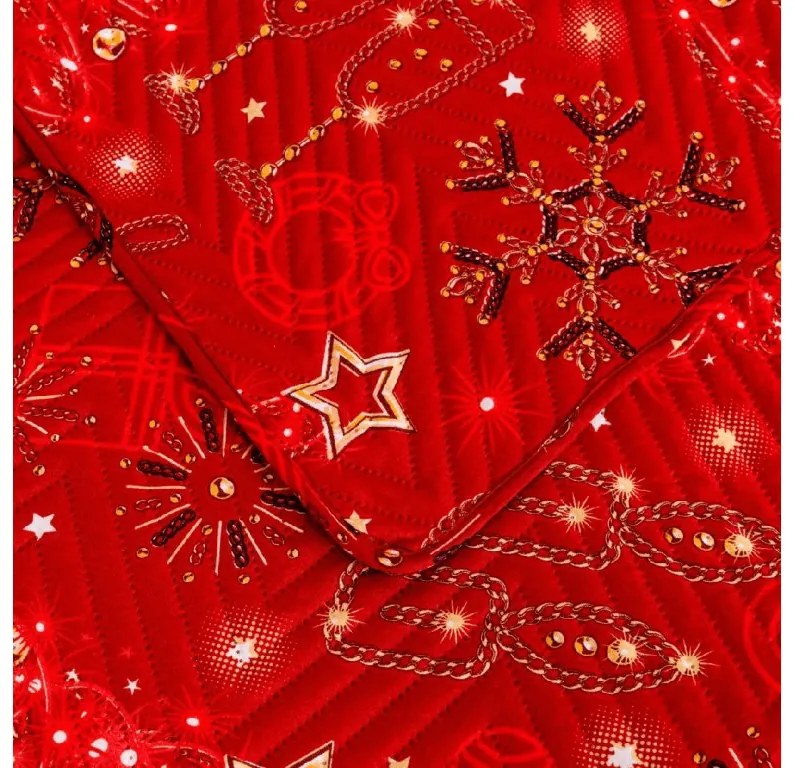 Cuvertura de pat CHRISTMAS MAGIC, rosu Dimensiune: 200 x 220 cm