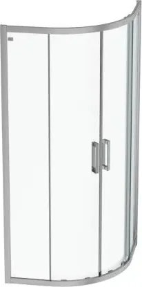 Cabina de dus semirotunda cu usi glisante 90x90 Ideal Standard Connect 2 profil crom