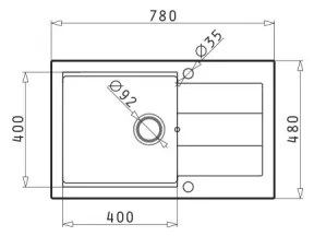 Chiuvetă de bucătărie Pyramis 70083801 SPARTA PLUS LUX 78x48 cm granit/gri