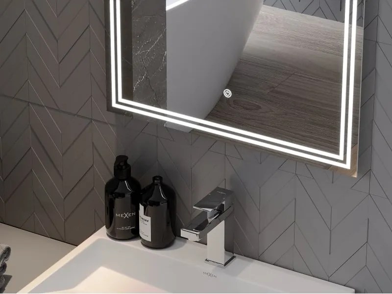 Mexen Taco oglindă de baie iluminată 50 x 70 cm, LED 6000K, antiaburire - 9805-050-070-611-00