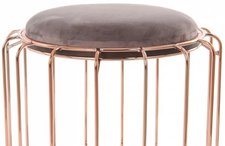 Taburet tapitat/masuta de cafea rotund/a Comfortable 50x50x45 cm lila