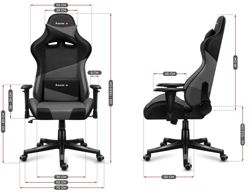 Fotoliu gaming Fusion 6.2 (negru + gri). 1087484