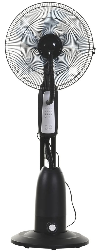 Ventilator Oscilant HOMCOM, Nebulizator 3 moduri, Ф44.5x120cm Negru | Aosom Romania