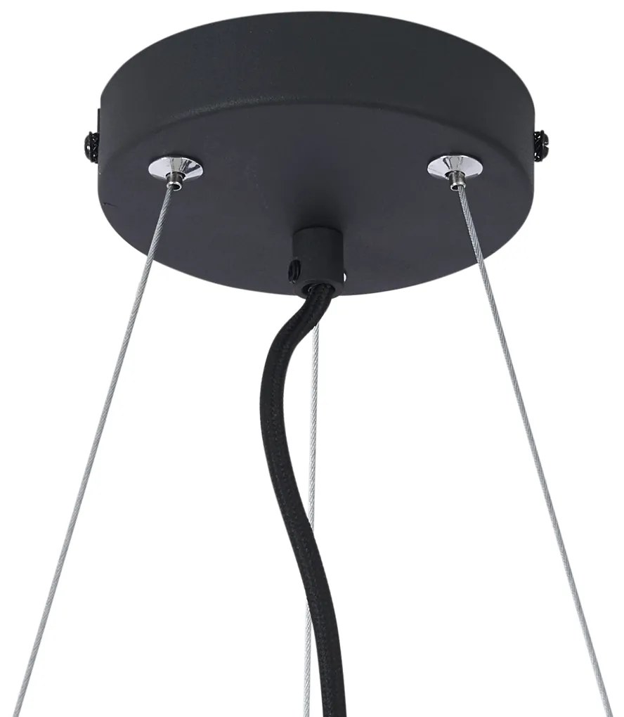 Lampă suspendată modernă neagră cu 6 lumini - Jeana Circle