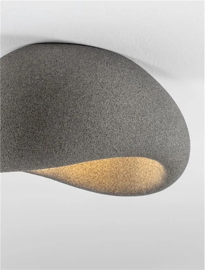 Plafoniera design modern, Stone Gray, AERE, L 40cm