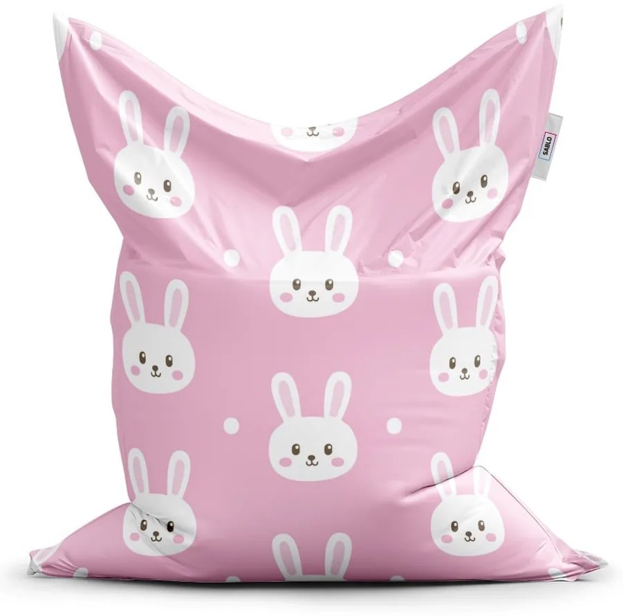 Sac de șezut Classic iepurași - pentru copii, roz