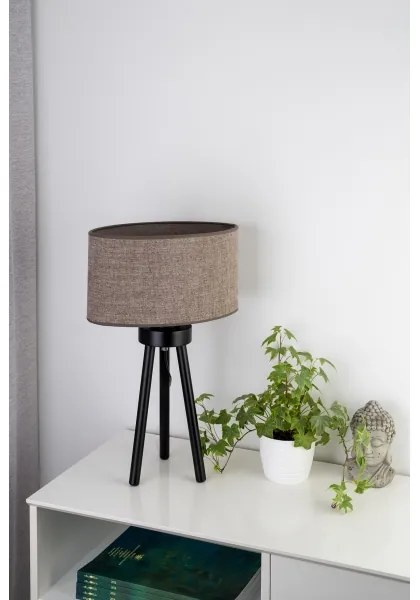 Lampă de masă Duolla OVAL 1xE27/15W/230V d. 30 cm maro