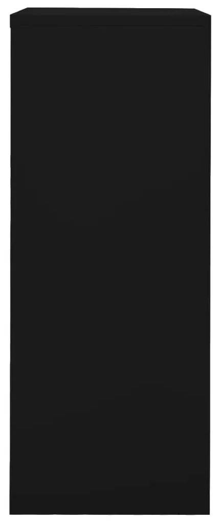 Dulap de birou, negru, 90x40x102 cm, otel Negru, Fara jardiniera, 1