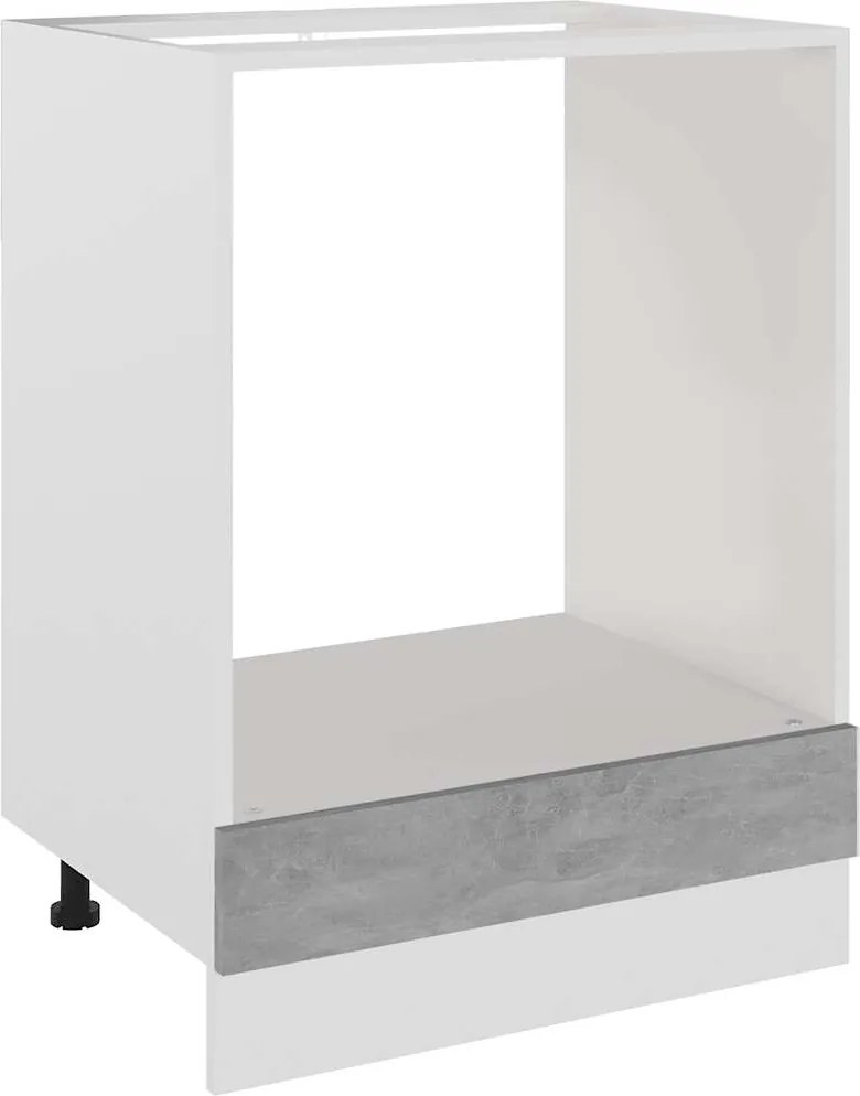 vidaXL Dulap pentru cuptor "Riga", gri beton, 60x46x81,5 cm
