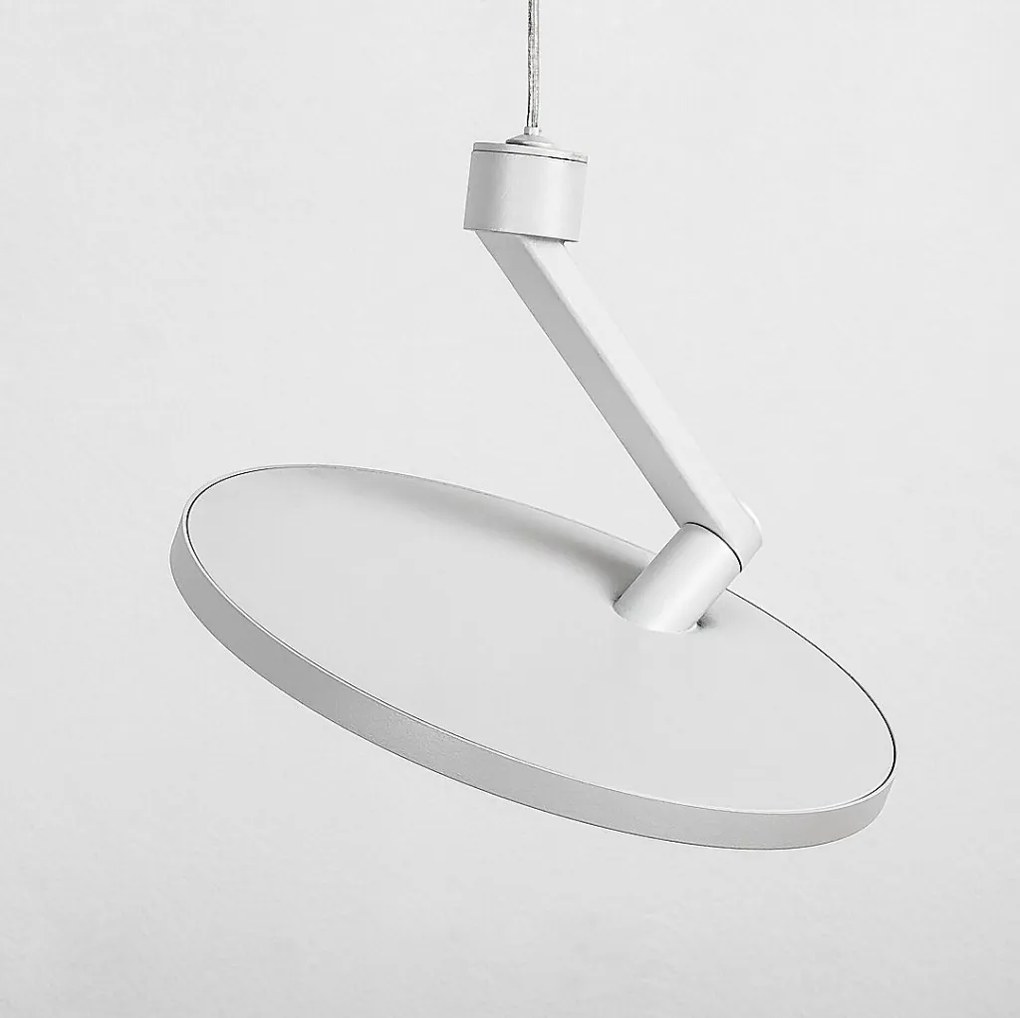 Lustra LED din metal alb reglabila Ovidia