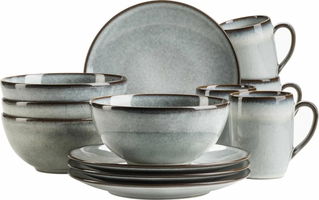 Mäser Set de veselă pentru micul dejun 12 pieseSMOKY'S – verde