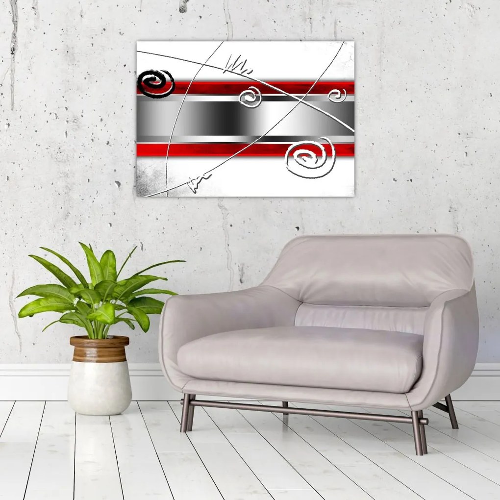 Tablou pe sticlă abstract (70x50 cm)